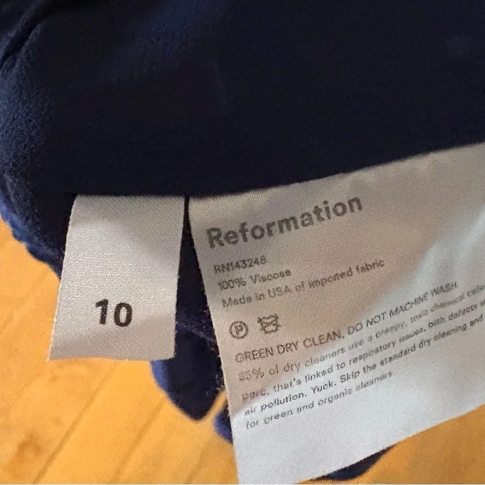 Reformation Nikita Navy Blue Women's Dress size 10- $278 - Picture 10 of 12